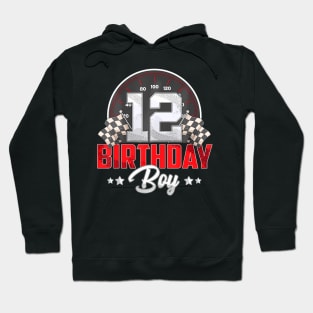 Race Car 12Th Birthday Boy Party Racing 12 Year Old Pit Hoodie